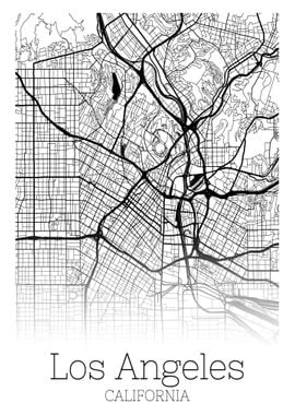 Los Angeles City Map USA