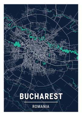 Bucharest Romania City Map