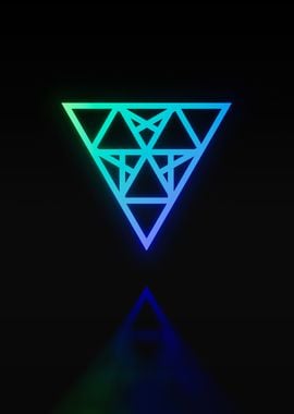 Neon Geometric Glyph Rune