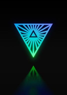 Neon Geometric Glyph Rune