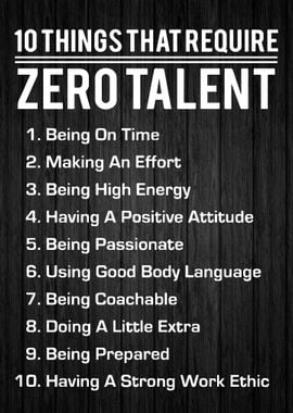 Require Zero Talent