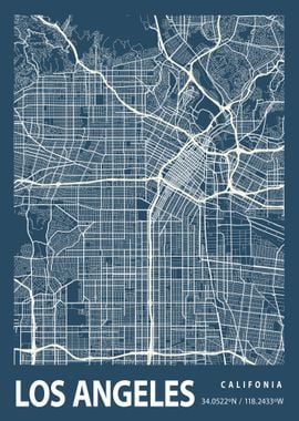 Los Angeles City Map USA