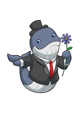 Whale Wedding Groom Flower