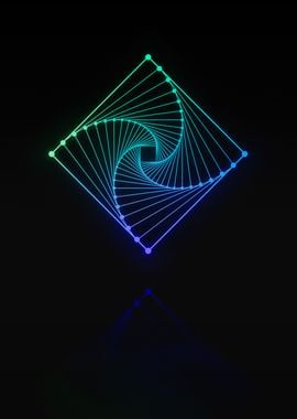 Neon Geometric Glyph Rune