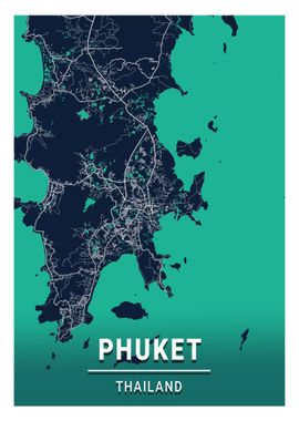 Phuket City Map Thailand