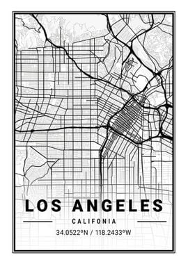 Los Angeles City Map USA