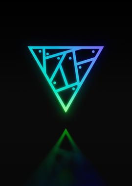 Neon Geometric Glyph Rune