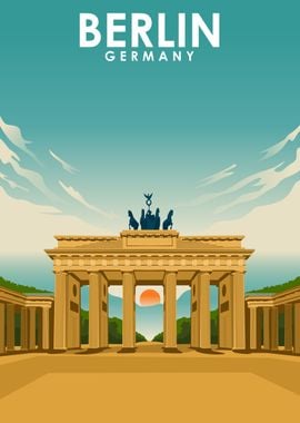 Berlin Vintage Travel Art