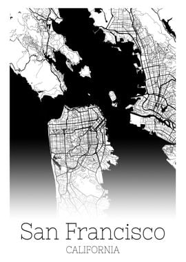 San Francisco City Map USA