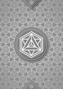 Gray White Glyph Pattern