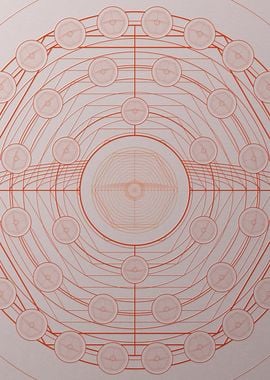 Red Orange Sacred Geometry