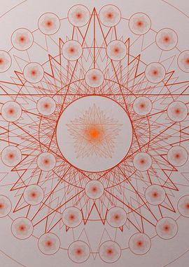 Red Orange Sacred Geometry