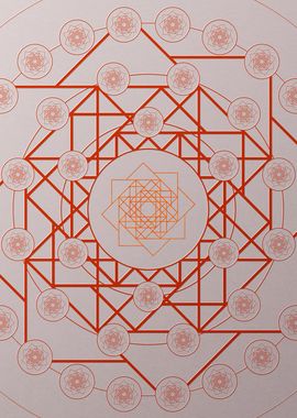 Red Orange Sacred Geometry