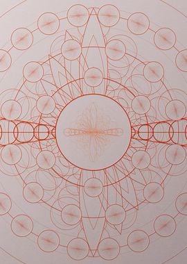 Red Orange Sacred Geometry