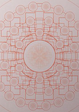 Red Orange Sacred Geometry