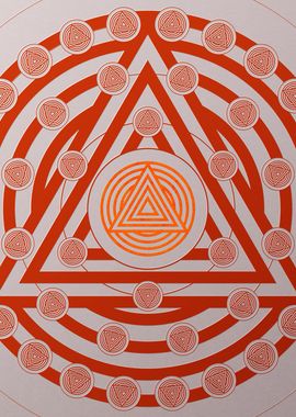 Red Orange Sacred Geometry