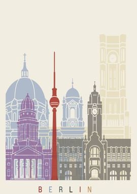 Berlin skyline poster