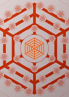 Red Orange Sacred Geometry