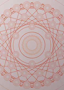 Red Orange Sacred Geometry