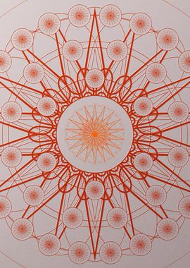 Red Orange Sacred Geometry