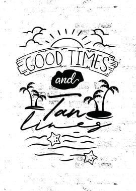 Palm trees Beach Quote Art