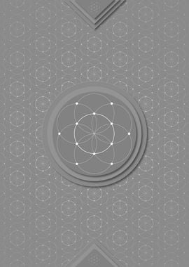 Gray White Glyph Pattern