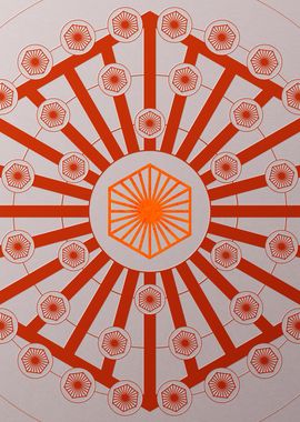 Red Orange Sacred Geometry