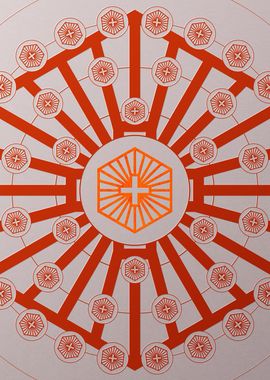 Red Orange Sacred Geometry