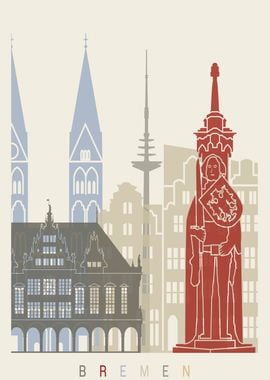 Bremen skyline poster