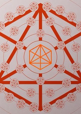 Red Orange Sacred Geometry