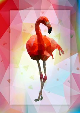 Flamingo Bird Polygon