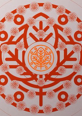 Red Orange Sacred Geometry