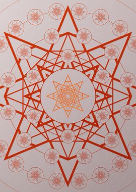 Red Orange Sacred Geometry