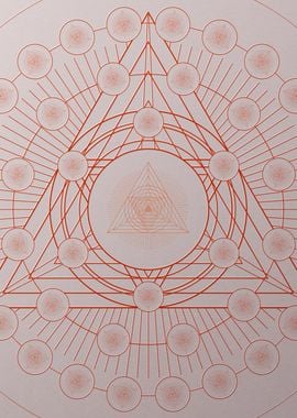 Red Orange Sacred Geometry