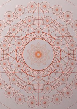 Red Orange Sacred Geometry