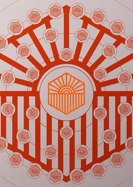 Red Orange Sacred Geometry