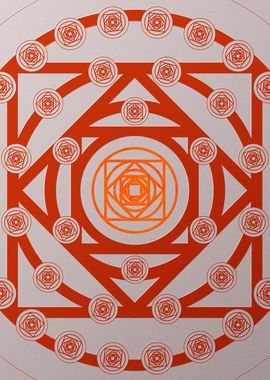 Red Orange Sacred Geometry