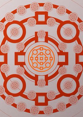 Red Orange Sacred Geometry