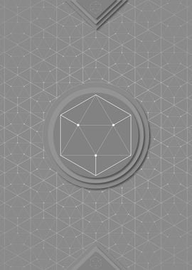 Gray White Glyph Pattern