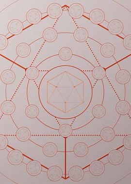 Red Orange Sacred Geometry