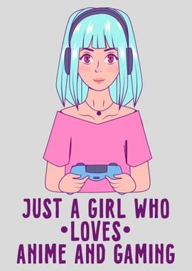 Anime Gaming Girl