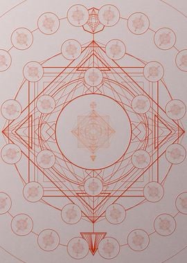 Red Orange Sacred Geometry