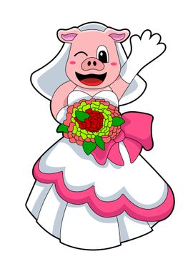 Pig Bride Wedding dress