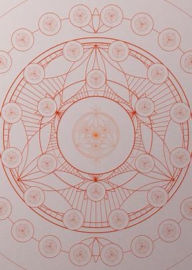 Red Orange Sacred Geometry