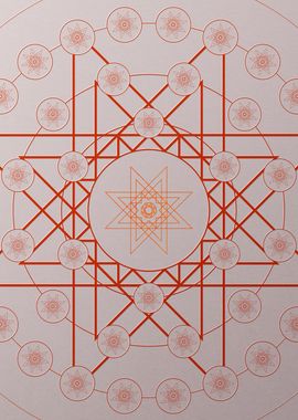 Red Orange Sacred Geometry