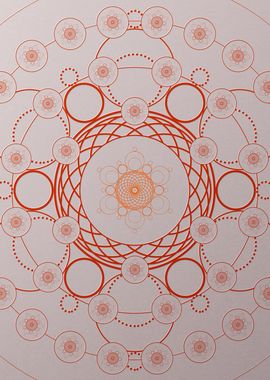 Red Orange Sacred Geometry