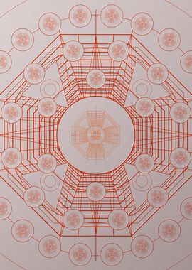 Red Orange Sacred Geometry