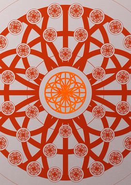 Red Orange Sacred Geometry