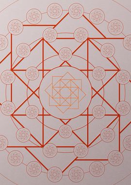 Red Orange Sacred Geometry