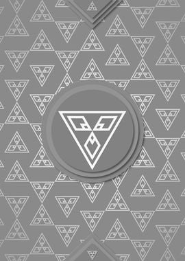 Gray Sacred Geometry Glyph